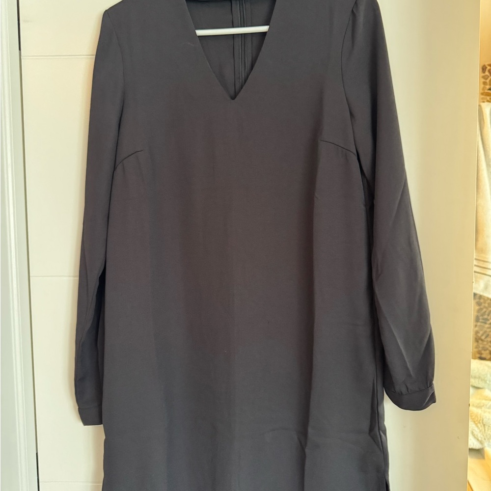 Elegant Gray V-Neck Dress Vero Moda